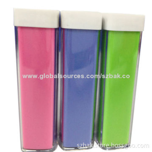 Power Banks, Capacity of 2,000mAh, 5V/1A Input and Output, Sized 92*25*25mm with Good Quality
